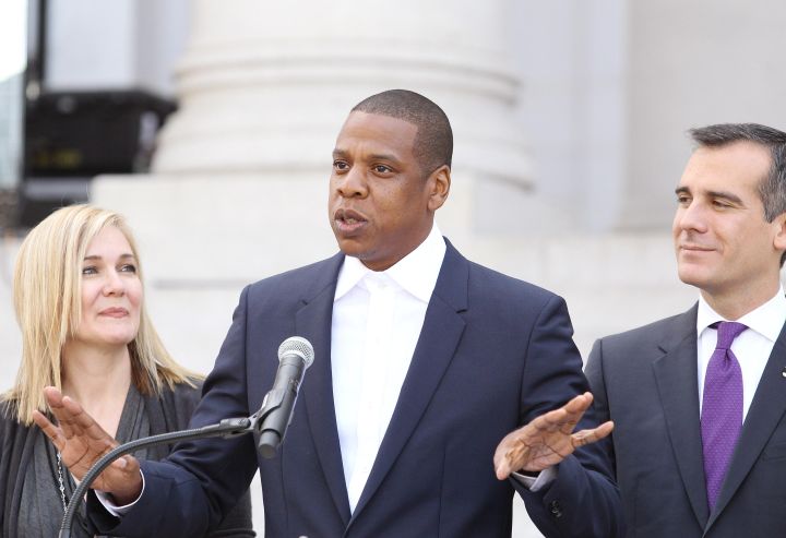Shawn ‘Jay Z’ Carter Makes Announcement On the Steps Of City Hall Downtown Los Angeles