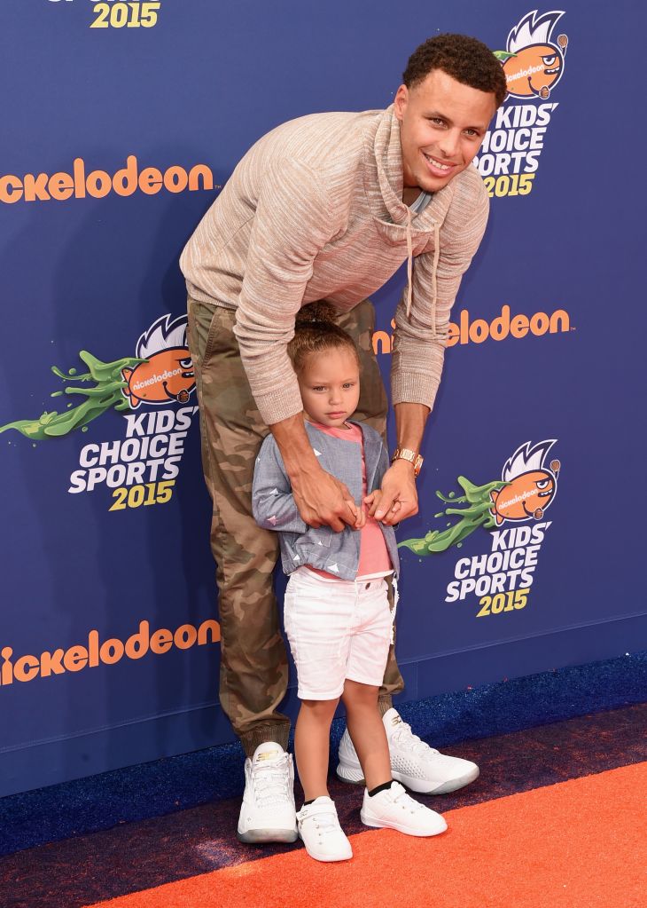 Riley And Steph Curry 2015 Kids Choice Awards