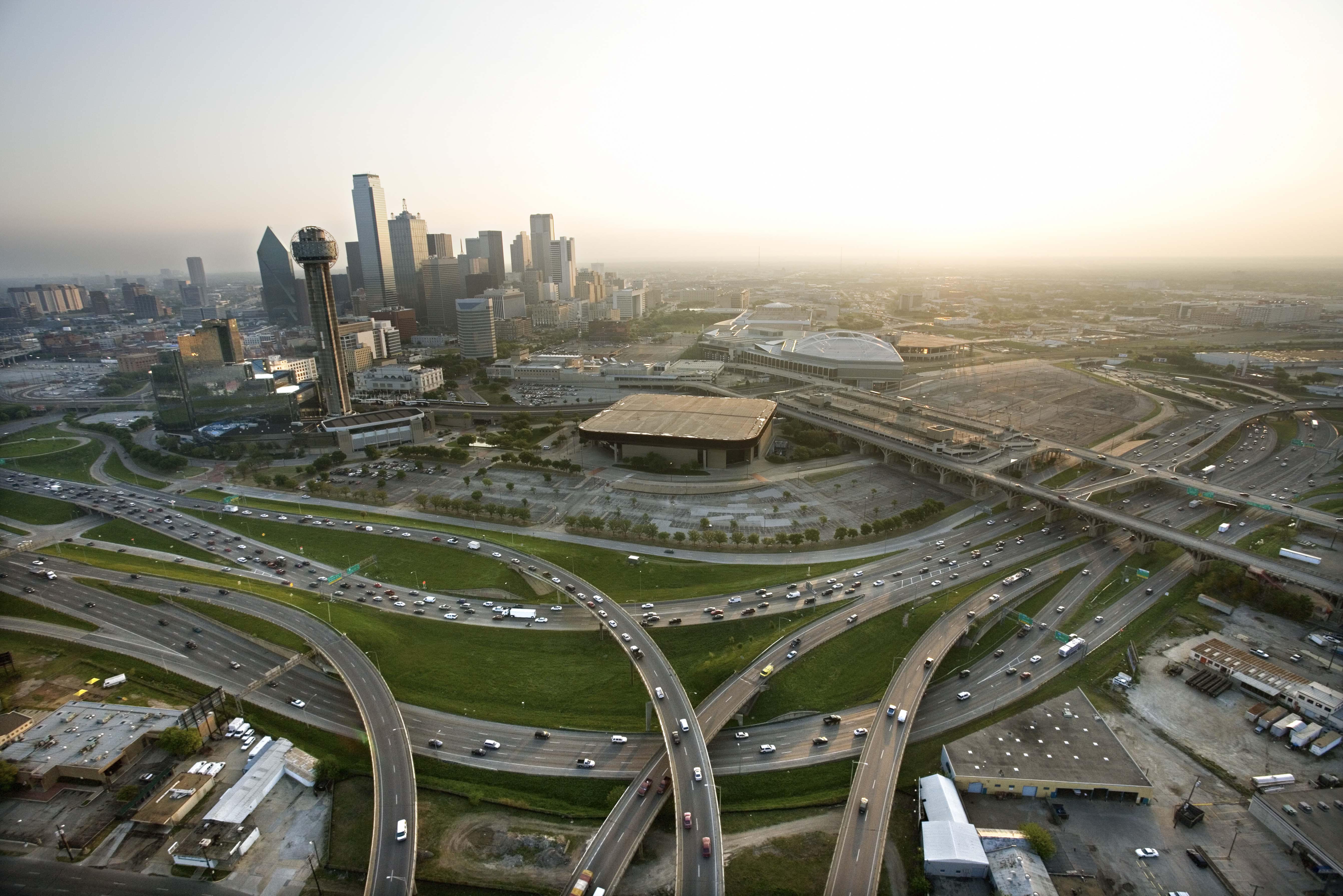 Aerial view of downtown Dallas, Texas