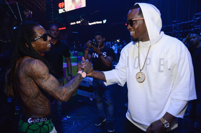 Lil Wayne and Diddy at the 2015 iHeartRadio Music Festival
