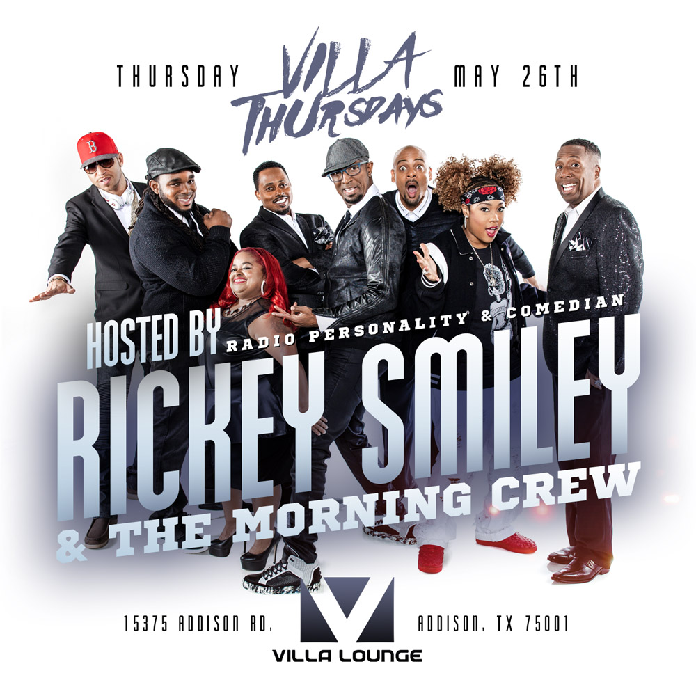 Join Rickey Smiley Morning Show for the ULTIMATE HAPPY HOUR @ Villa Lounge