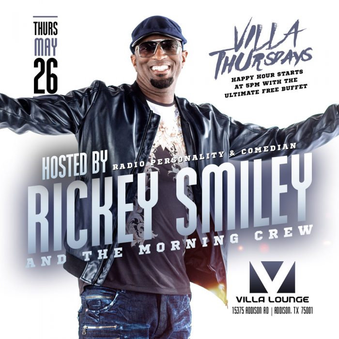 Join Rickey Smiley Morning Show for the ULTIMATE HAPPY HOUR @ Villa Lounge