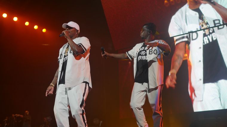 Diddy, 112, Mase, Lil’ Kim, Faith Evans, French Montana, Carl Thomas, Total, DMX and Erykah Badu perform at the Bad Boy Family Reunion Tour in Dallas