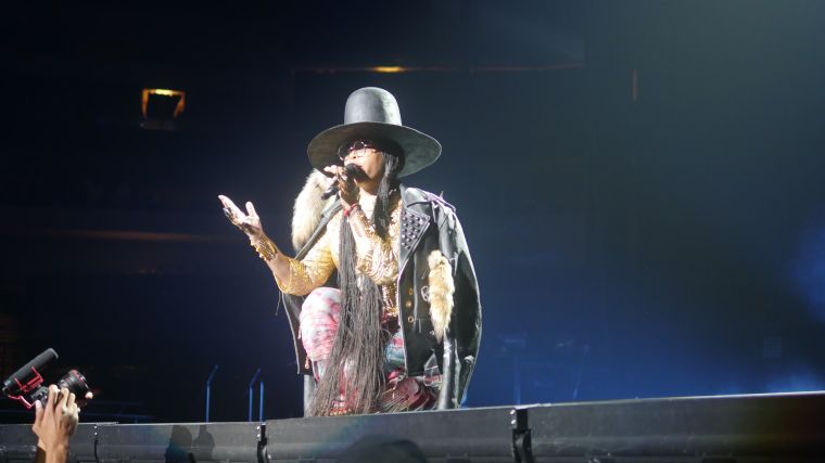 Diddy, 112, Mase, Lil' Kim, Faith Evans, French Montana, Carl Thomas, Total, DMX and Erykah Badu perform at the Bad Boy Family Reunion Tour in Dallas