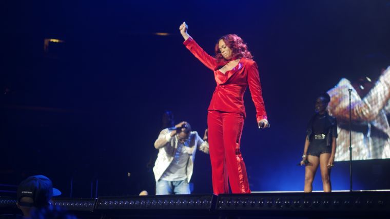 Diddy, 112, Mase, Lil’ Kim, Faith Evans, French Montana, Carl Thomas, Total, DMX and Erykah Badu perform at the Bad Boy Family Reunion Tour in Dallas