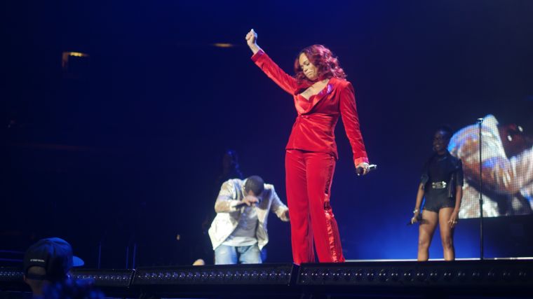 Diddy, 112, Mase, Lil’ Kim, Faith Evans, French Montana, Carl Thomas, Total, DMX and Erykah Badu perform at the Bad Boy Family Reunion Tour in Dallas