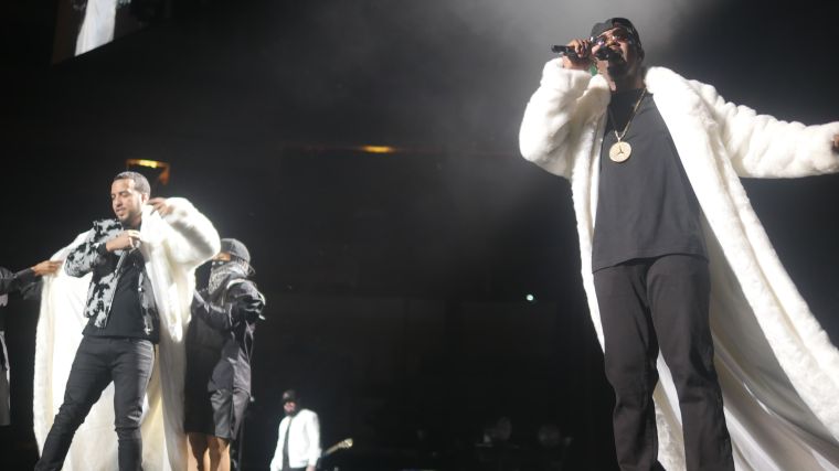 Diddy, 112, Mase, Lil' Kim, Faith Evans, French Montana, Carl Thomas, Total, DMX and Erykah Badu perform at the Bad Boy Family Reunion Tour in Dallas