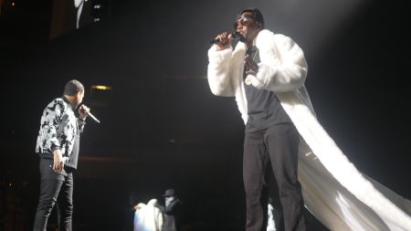 Diddy, 112, Mase, Lil’ Kim, Faith Evans, French Montana, Carl Thomas, Total, DMX and Erykah Badu perform at the Bad Boy Family Reunion Tour in Dallas