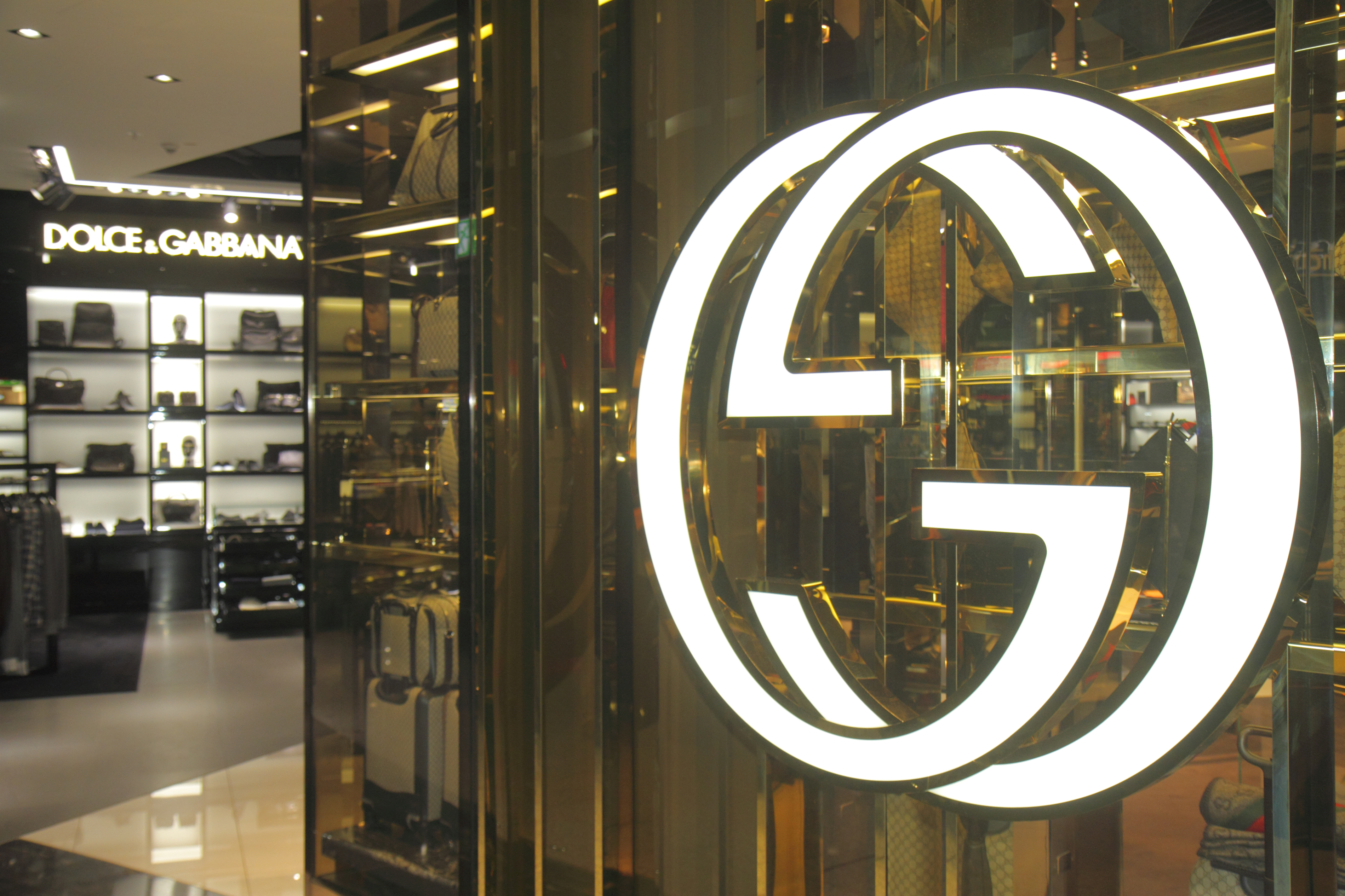 The entrance to Gucci at Frankfurt am Main Airport.