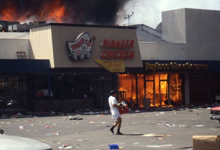 LA Riots in Reaction to the Rodney King Verdict