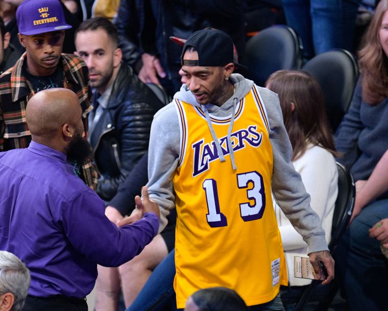 Celebrities At The Los Angeles Lakers Game