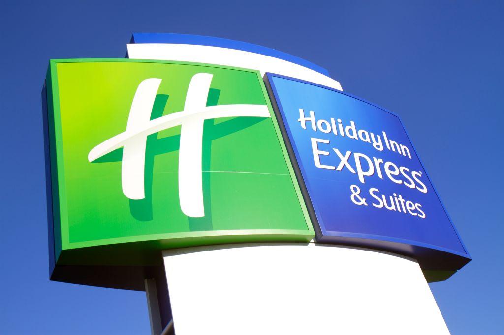 Holiday Inn Express and Suites sign in Vaca Key.