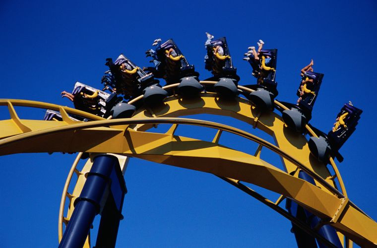 Riding Batman the Ride