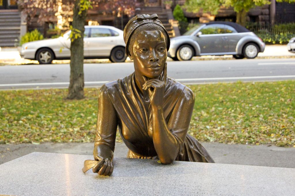 Boston, Massachusetts, Statue Of Poet Phillis Wheatley (1753 ? December 5, 1784), Enslaved At The Age Of Eight, Is Widely Known As The First African-American Woman In United States' History To Have Her Poetry Published.