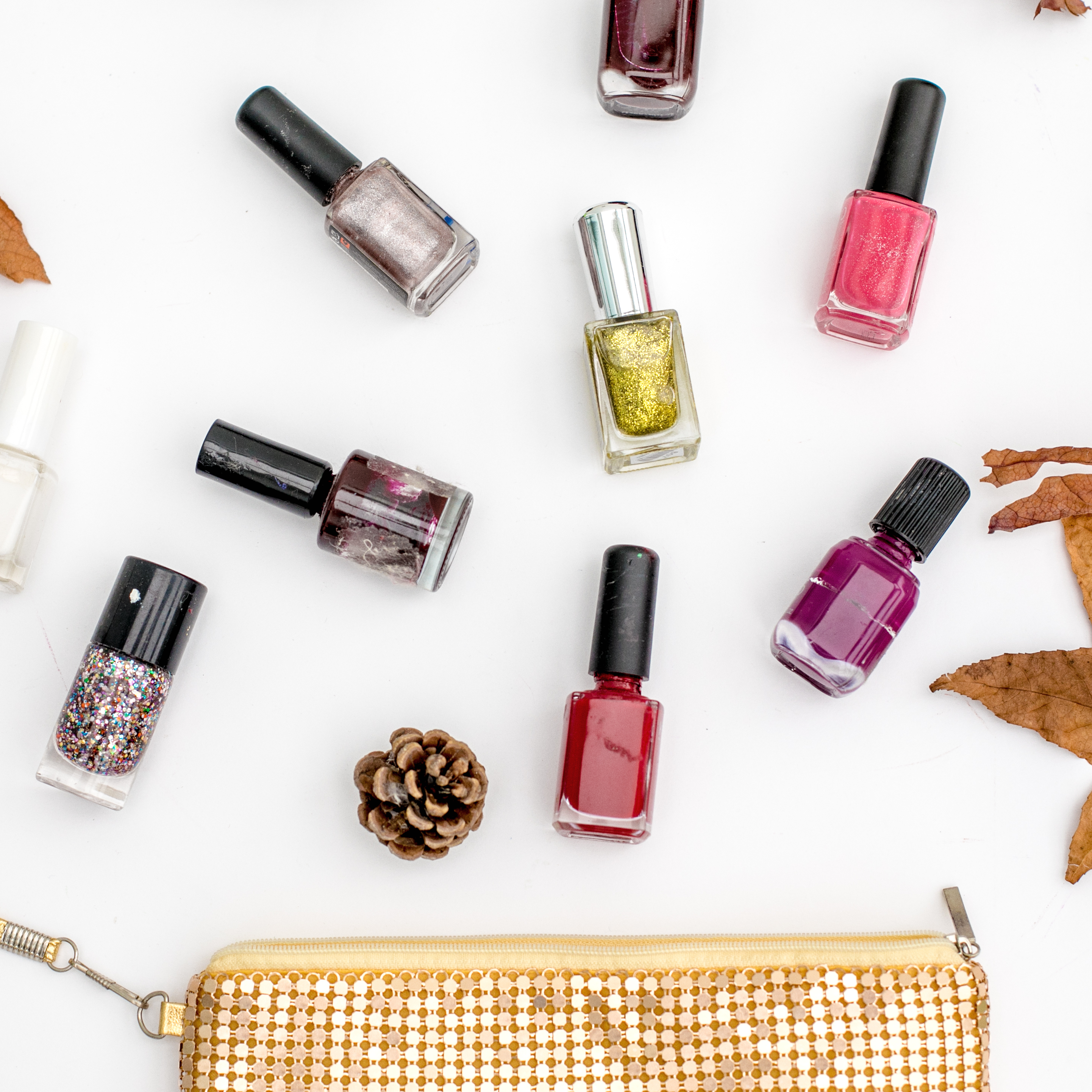 top view nail polish