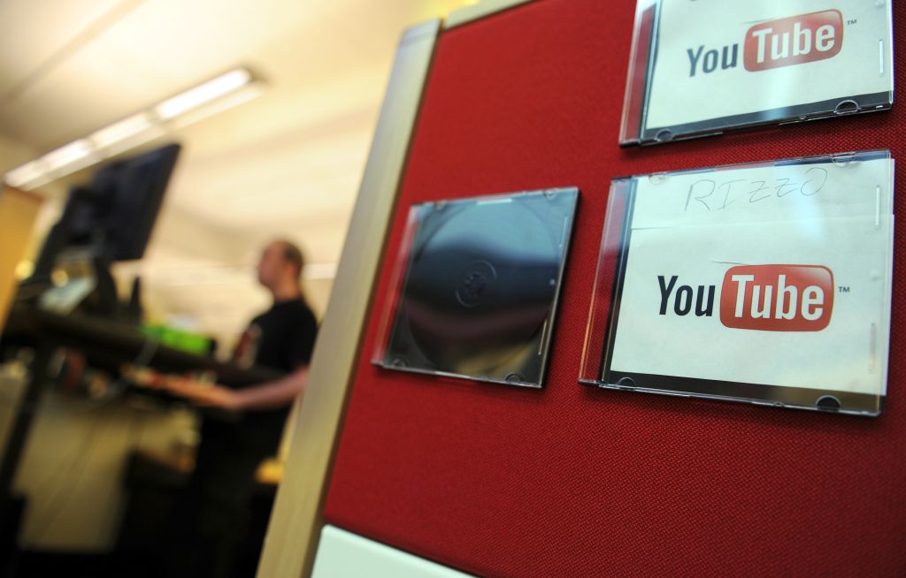 Employees work at the Youtube headquarte