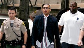 CHRIS BROWN COMING OUT OF THE LA SUPERIOR COURT