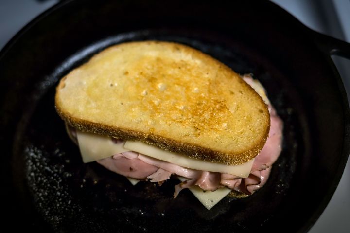Grilled Ham & Swiss on Sourdough