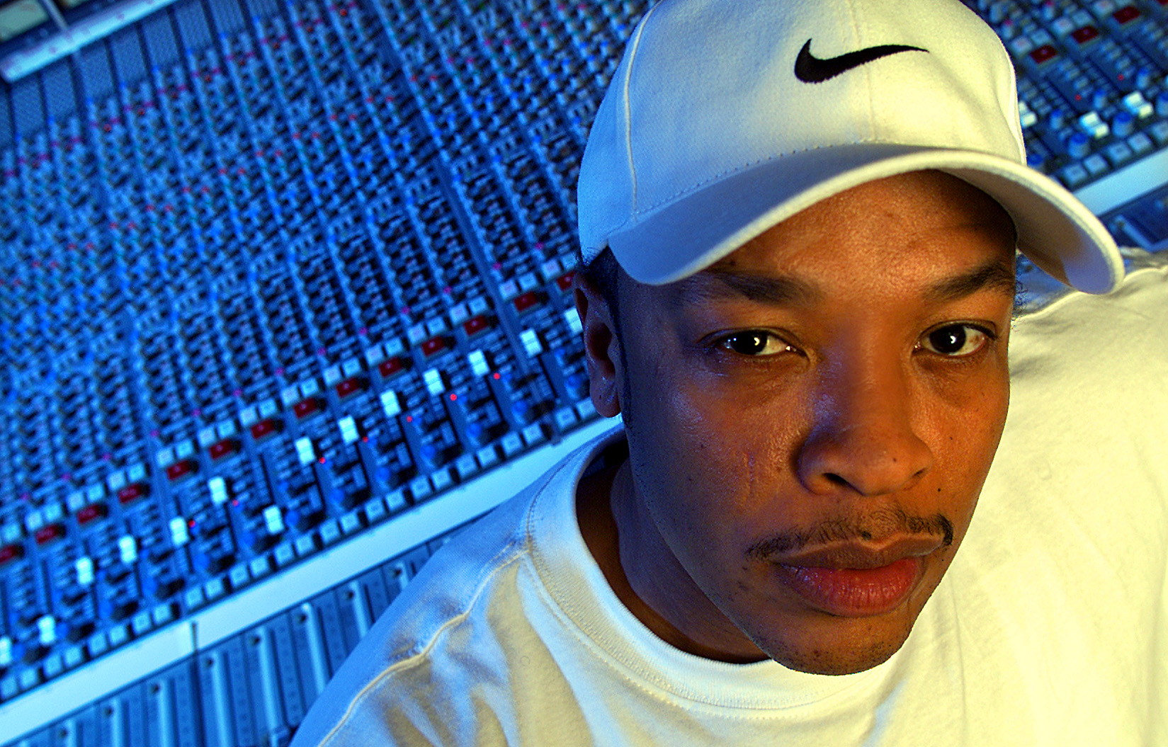 DR. DRE, rap producer, working on a new album inside his studio, Record One in Sherman Oaks, Feb. 12