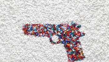 Handgun made of pills