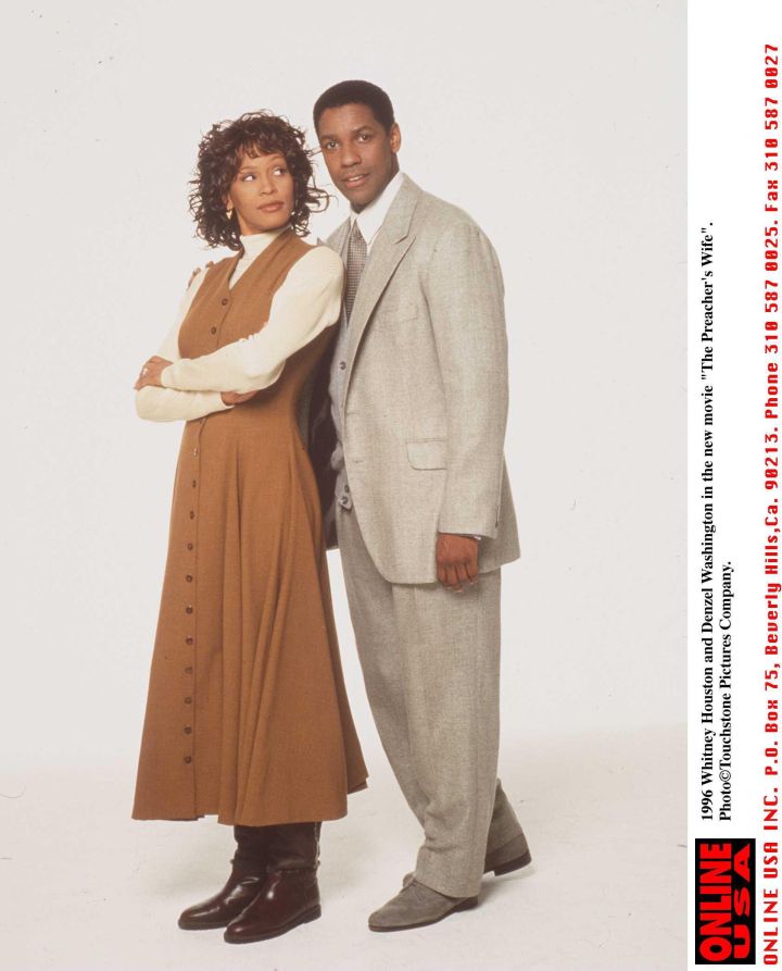 11/11/96 Whitney Houston and Denzel Washington in the new movie 'The Preachers Wife'