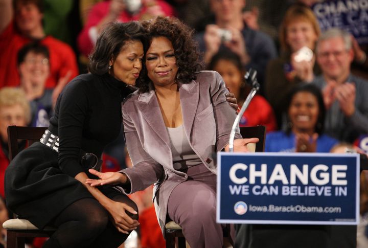 Oprah Winfrey Joins Obama On Campaign Trail