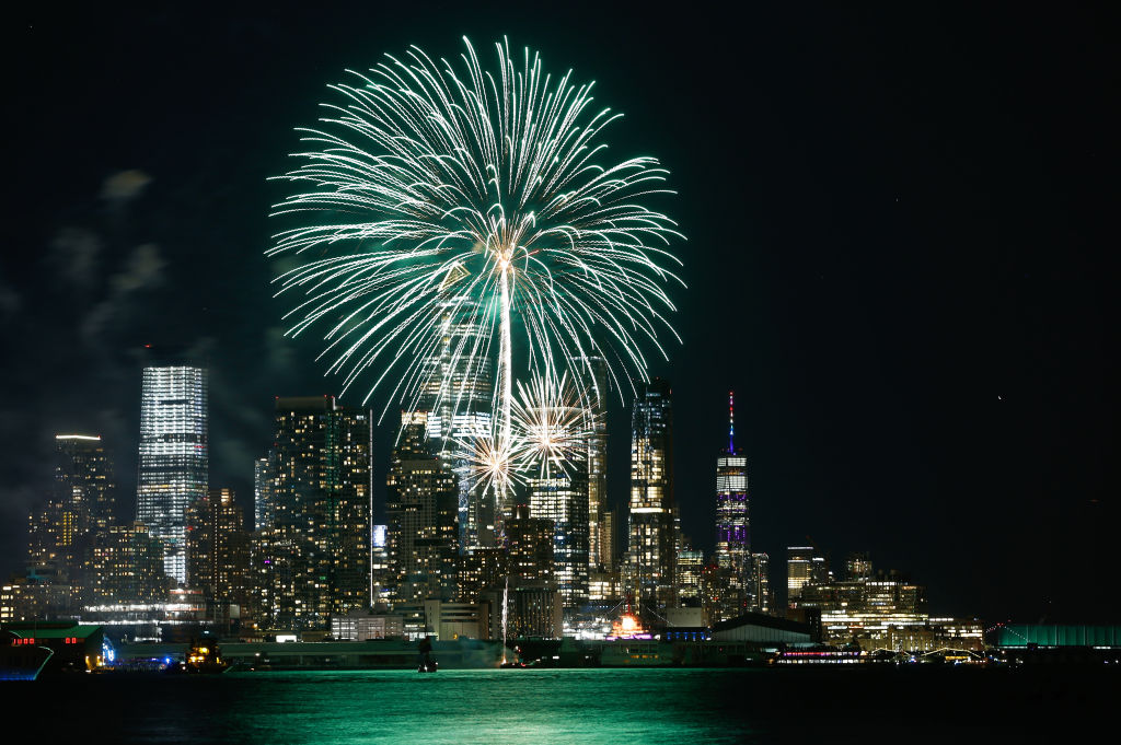 Fireworks Celebrate Pride Day in New York City