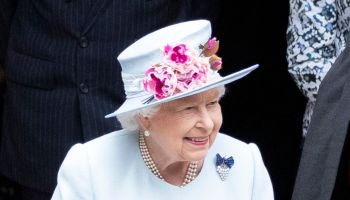 HM Queen Elizabeth II Visits Canongate Kirk In Edinburgh