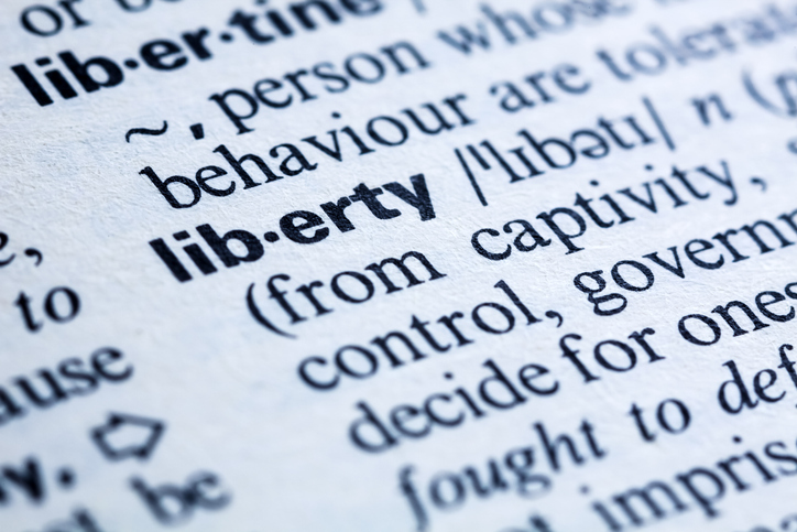 Keyword in a dictionary, liberty