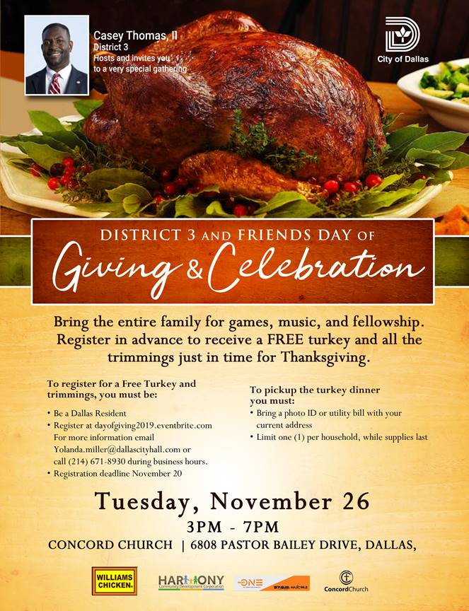 Thanksgiving Giveaway With District 3's Councilman Casey Thomas