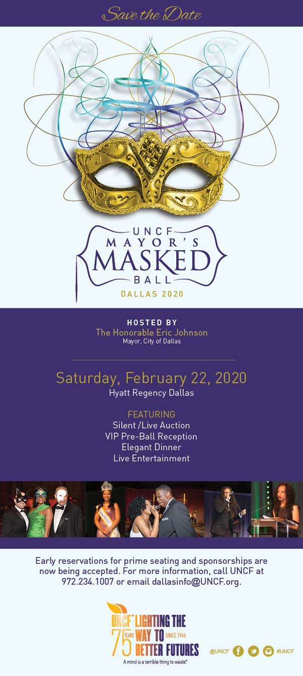 Join Us At The UNCF Mayors Masked Ball And After Party On February 22nd!