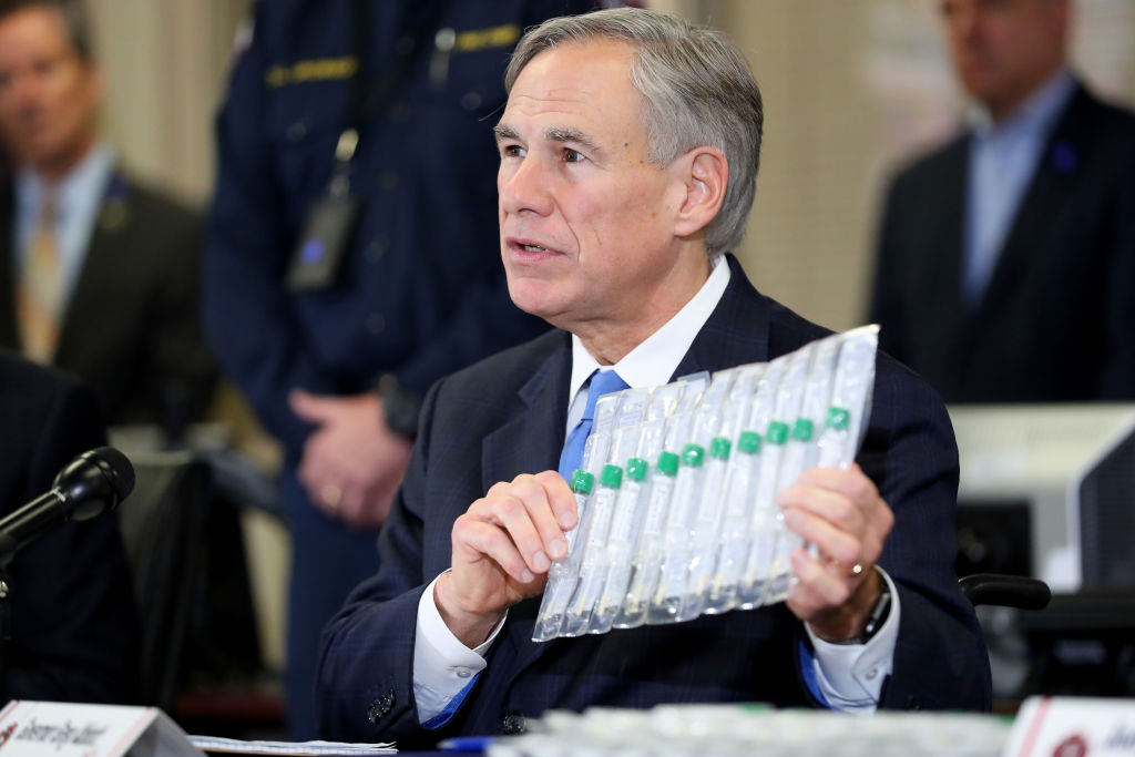 Texas Governor Abbott And Local Officials Hold Press Conference On Coronavirus