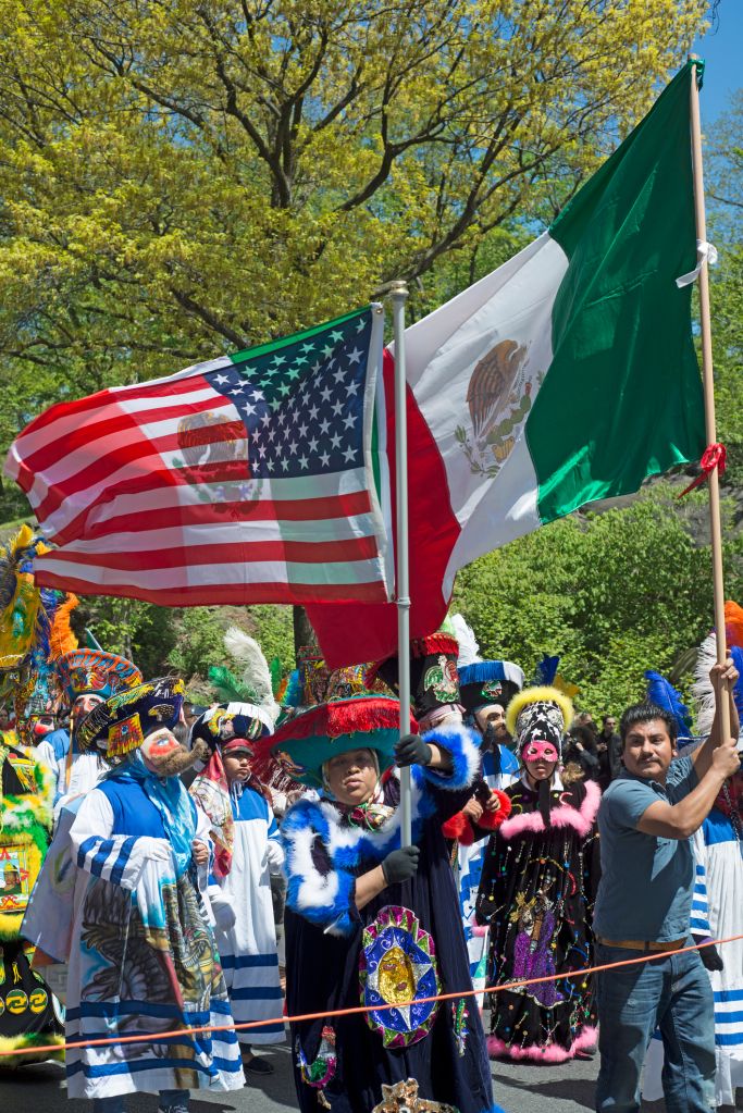 The Cinco De Mayo Parade on Central Park West in Manhattan, New York City on May 5, 2013