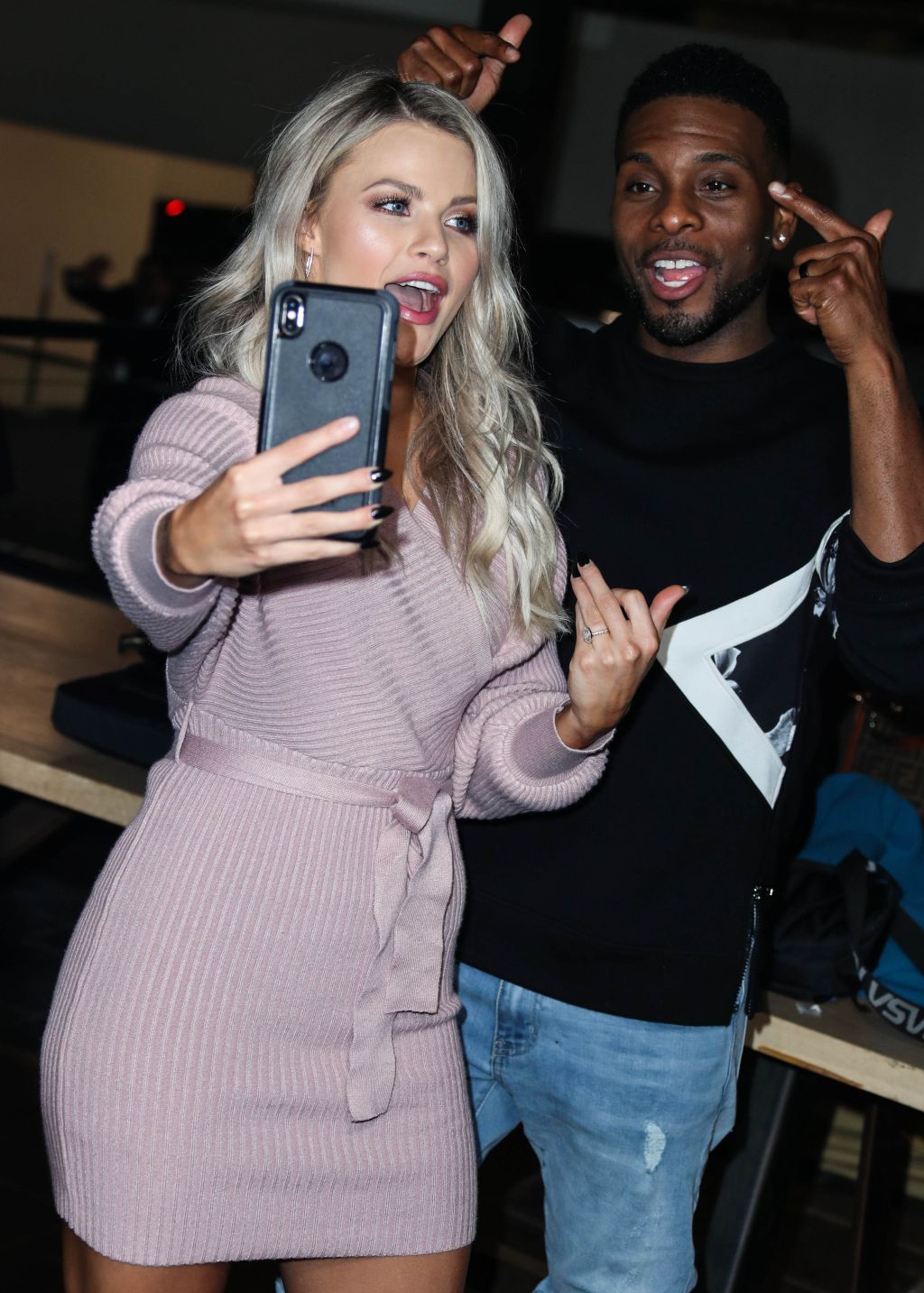 Witney Carson and Kel Mitchell arrive at ABC&apos;s &apos;Dancing With The Stars&apos; Season 28 Top Six Finalists Party held at Dominique Ansel at The Grove on November 4, 2019 in Los Angeles, California, United States.
