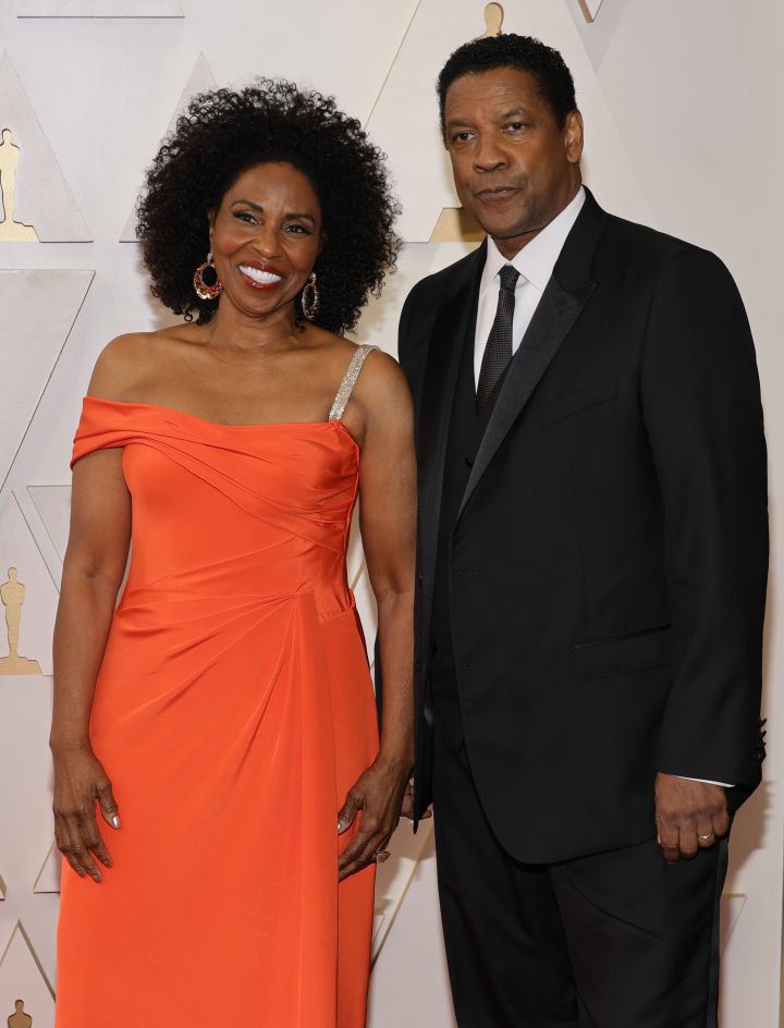 Pauletta Washington and Denzel Washington attend the 94th Annual Academy Awards at Hollywood and Highland on March 27, 2022 in Hollywood, California