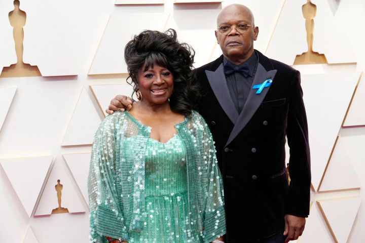 LaTanya Richardson Jackson and Samuel L. Jackson attend the 94th Annual Academy Awards at Hollywood and Highland on March 27, 2022 in Hollywood, California