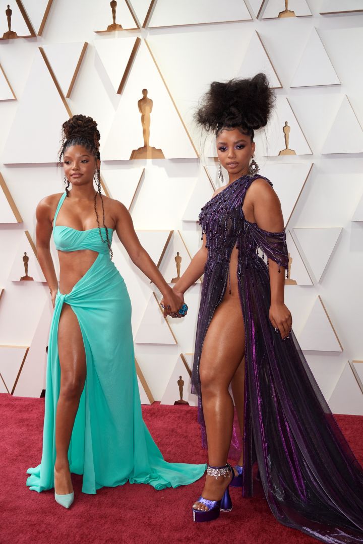 Halle Bailey and Chloe Baily slay on the red carpet at the 94th Annual 2022 Oscars®