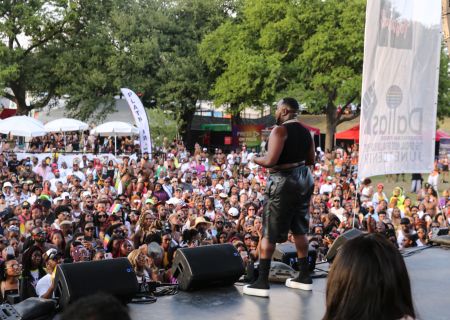 Saucy Santana at Dallas Southern Pride Juneteenth Pool Party Festival