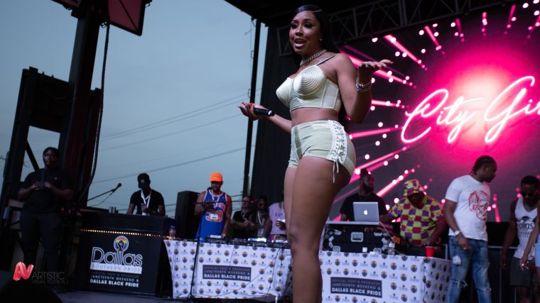 Yung Miami at Southern Pride Juneteenth Pool Party Festival