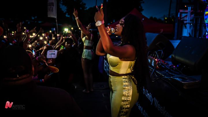 City Girls Perform hit single 'Act Up' at Southern Pride Juneteenth Pool Party Festival