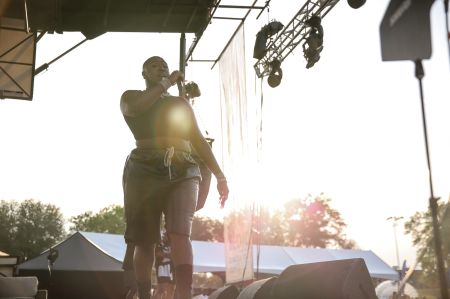 Saucy Santana at Southern Pride Juneteenth Pool Party Festival