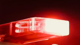 Emergency lights on a police car - flashing siren