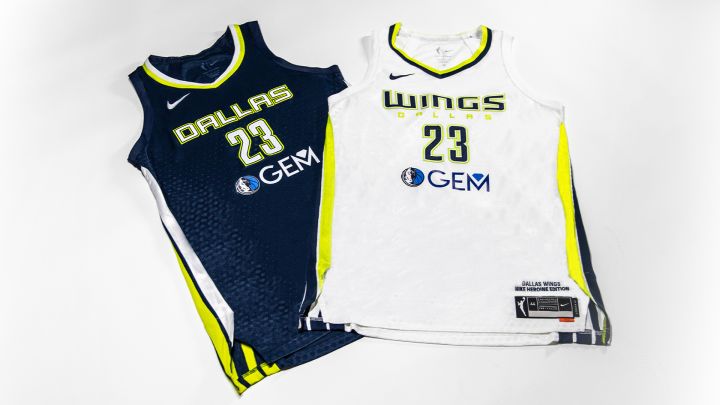 Dallas Wings G.E.M Jersey's White and Blue