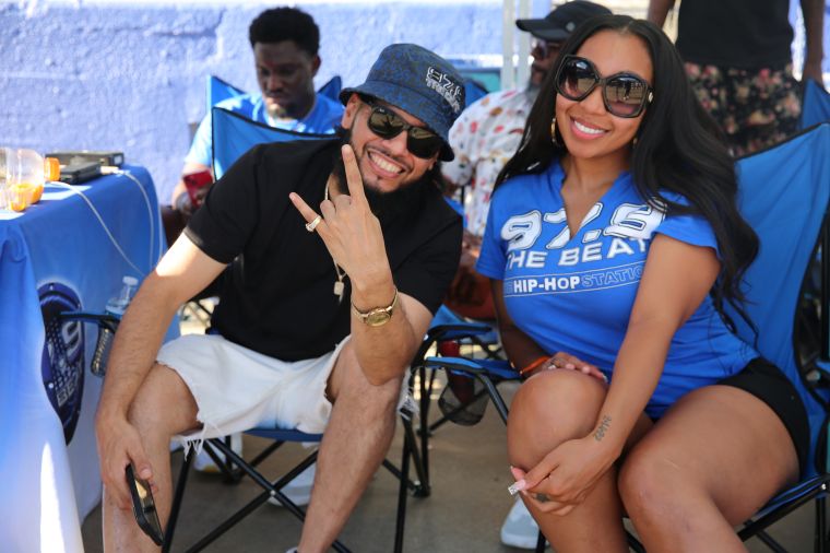 Vicky J and Hollywood Zay at State Fair Classic Game