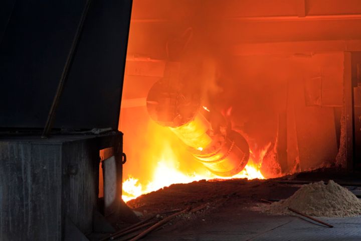 iron works blast furnace flame
