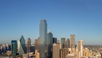 scenic skyline in late afternoon in Dallas, Texas