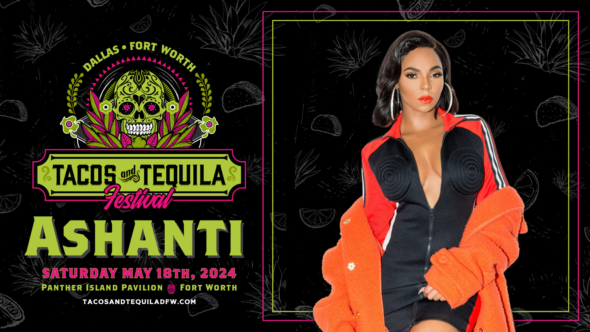 Ashanti Tacos and Tequila Graphic