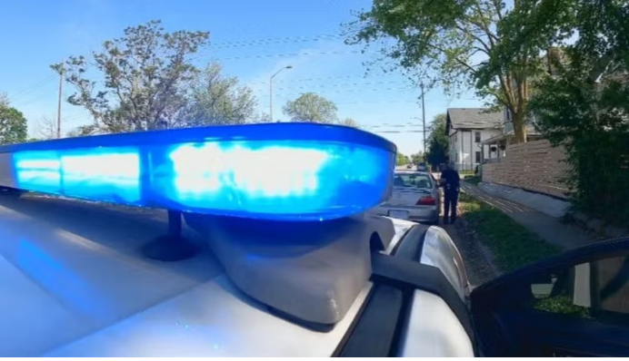 Police Lights Outside