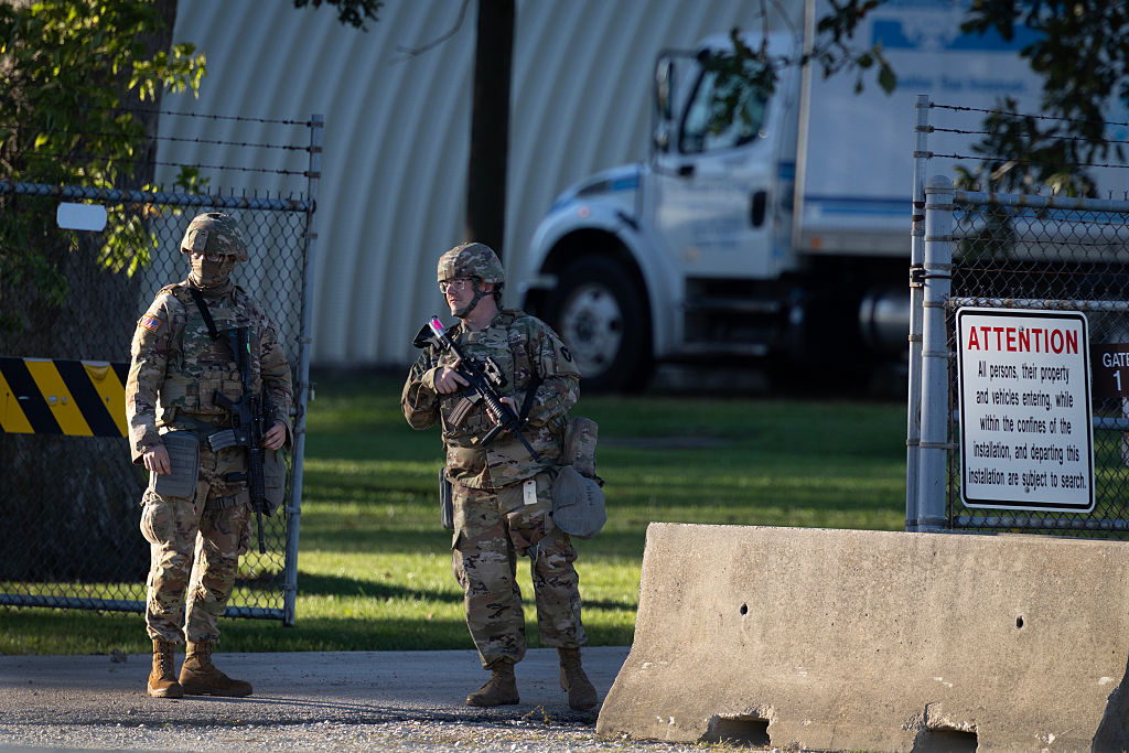 National Guard Arrives At Army Reserve Training Center South Of Chicago