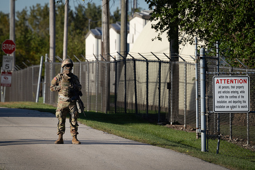 National Guard Arrives At Army Reserve Training Center South Of Chicago